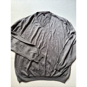 linea uomo sweater Men’s 4X Gray V-neck Wool Blend Big & Tall 4XL